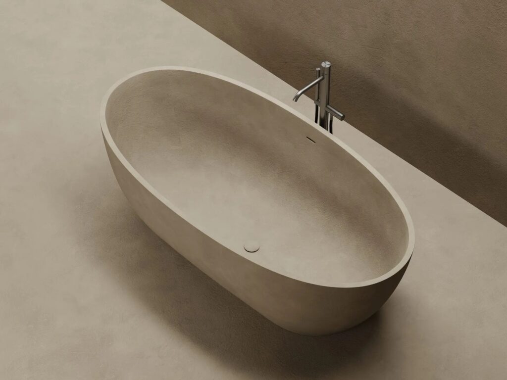 Bad afgewerkt in microcement