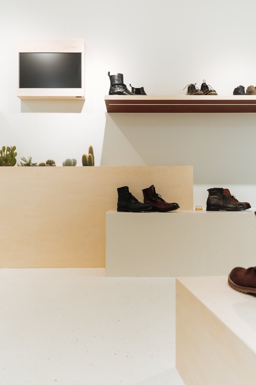 Winkelvloer en toonblok in Micro-Stone